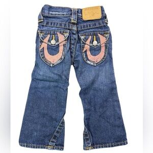 Vintage True Religion Joey Pink Horseshoe Flare Jeans | Size 3